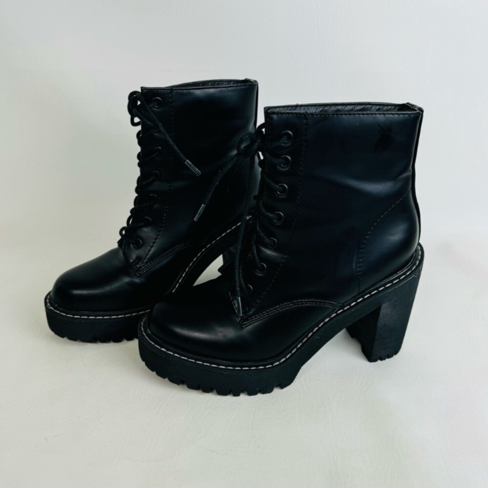 Madden Girl Archiee combat boots platform leather lace up Y2K - Picture 4 of 6